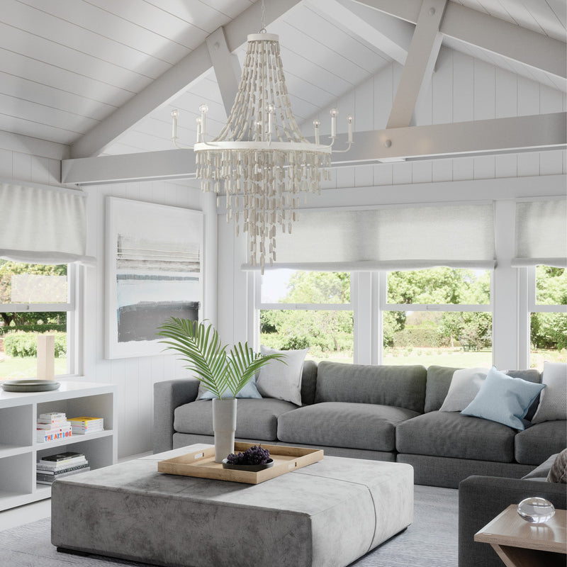 Capital Lighting 447782OW Carissa Eight Light Chandelier, Organic White Alternate Image 6.jpg