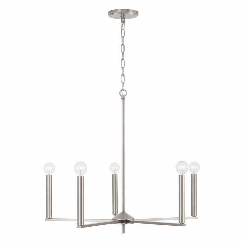 Capital Lighting 448651BN Portman Five Light Chandelier, Brushed Nickel Alternate Image.jpg