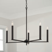 Capital Lighting 448651MB Portman Five Light Chandelier, Matte Black Alternate Image 2.jpg