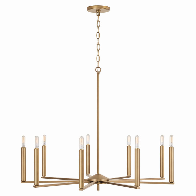 Capital Lighting 448691AD Portman Nine Light Chandelier, Aged Brass Alternate Image.jpg