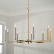 Capital Lighting 448691AD Portman Nine Light Chandelier, Aged Brass Alternate Image 3.jpg