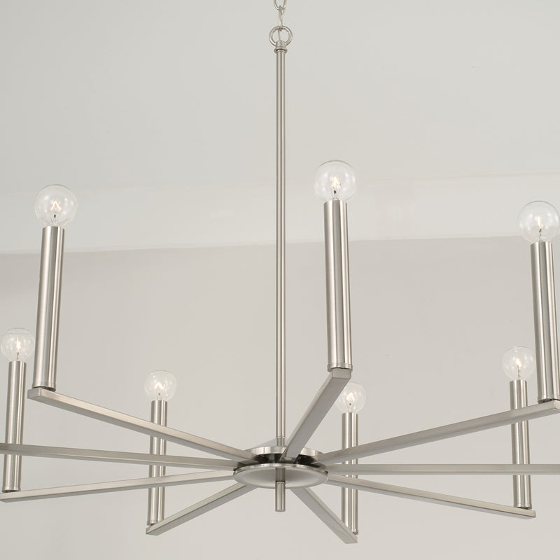Capital Lighting 448691BN Portman Nine Light Chandelier, Brushed Nickel Alternate Image 3.jpg