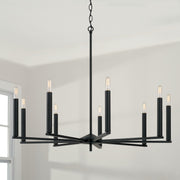 Capital Lighting 448691MB Portman Nine Light Chandelier, Matte Black Alternate Image 2.jpg
