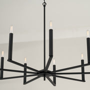 Capital Lighting 448691MB Portman Nine Light Chandelier, Matte Black Alternate Image 3.jpg