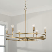 Capital Lighting 448761AD Fuller Six Light Chandelier, Aged Brass Alternate Image 2.jpg