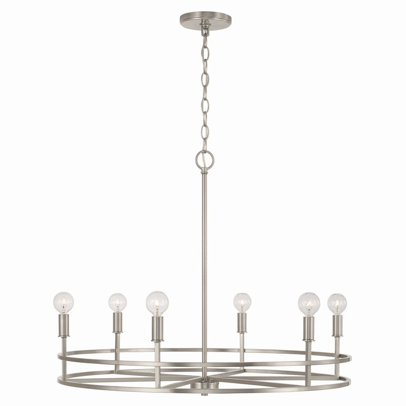 Capital Lighting 448761BN Fuller Six Light Chandelier, Brushed Nickel Alternate Image.jpg