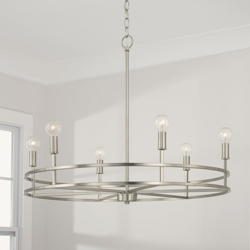 Capital Lighting 448761BN Fuller Six Light Chandelier, Brushed Nickel Alternate Image 2.jpg