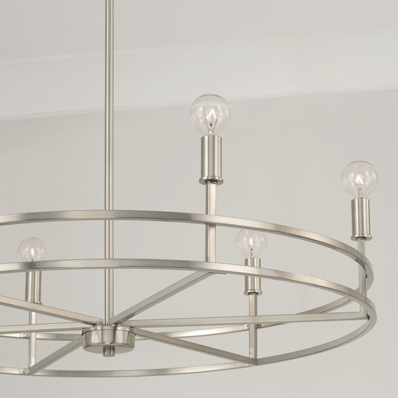 Capital Lighting 448761BN Fuller Six Light Chandelier, Brushed Nickel Alternate Image 3.jpg