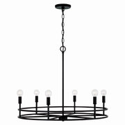Capital Lighting 448761MB Fuller Six Light Chandelier, Matte Black Alternate Image.jpg