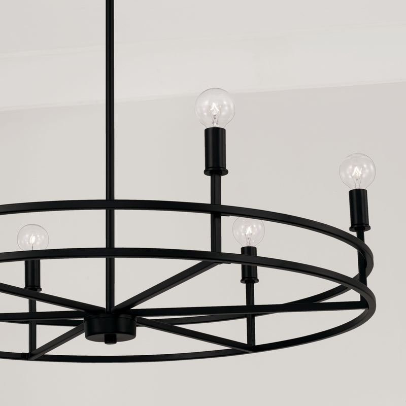 Capital Lighting 448761MB Fuller Six Light Chandelier, Matte Black Alternate Image 3.jpg