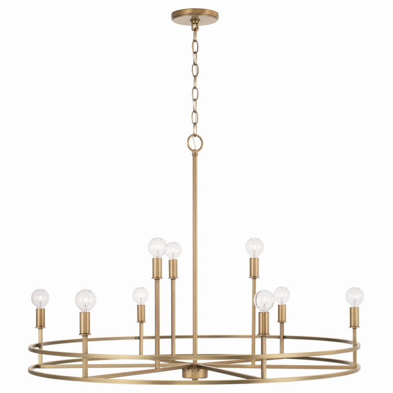 Capital Lighting 448791AD Fuller Nine Light Chandelier, Aged Brass Alternate Image.jpg