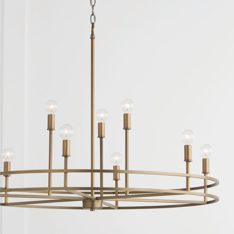 Capital Lighting 448791AD Fuller Nine Light Chandelier, Aged Brass Alternate Image 3.jpg