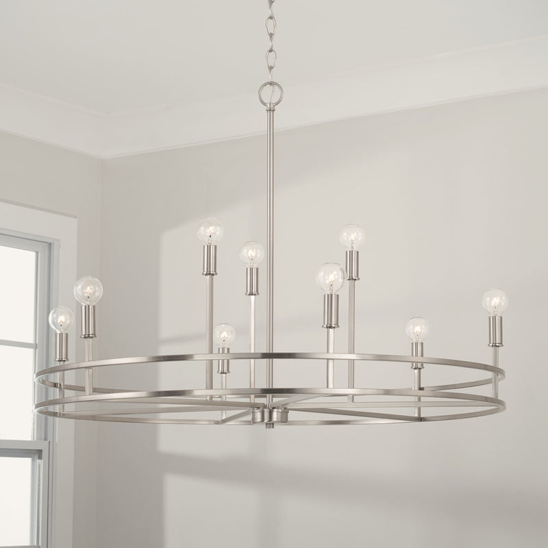 Capital Lighting 448791BN Fuller Nine Light Chandelier, Brushed Nickel Alternate Image 2.jpg