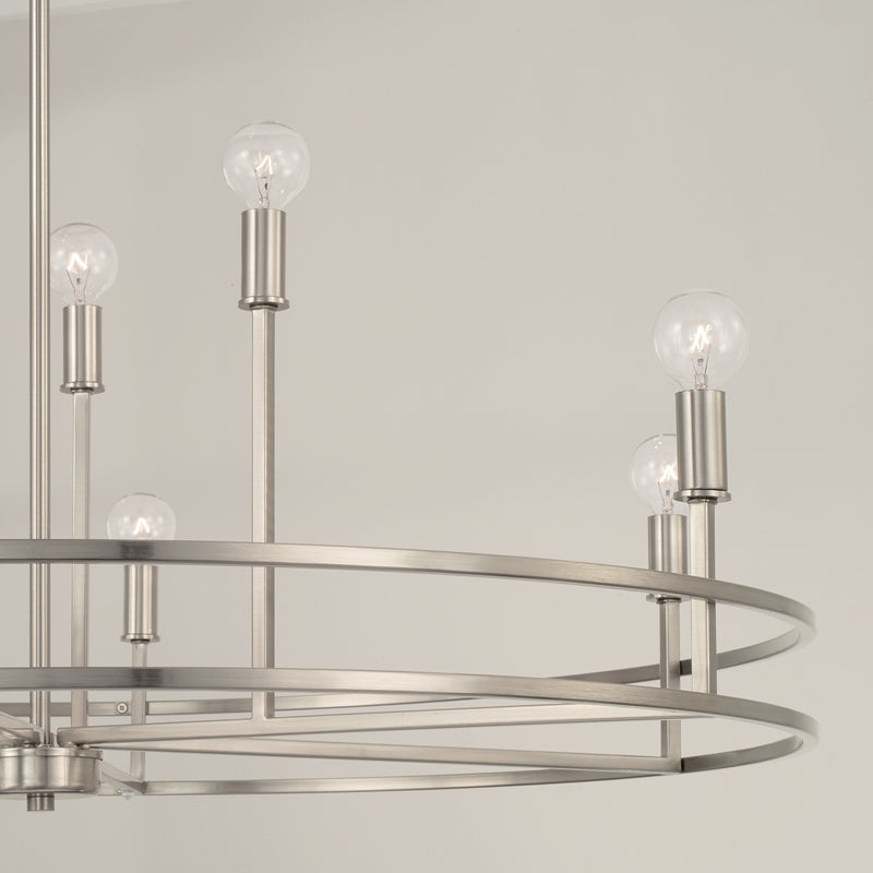 Capital Lighting 448791BN Fuller Nine Light Chandelier, Brushed Nickel Alternate Image 3.jpg