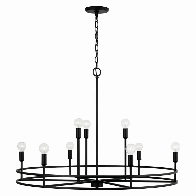 Capital Lighting 448791MB Fuller Nine Light Chandelier, Matte Black Alternate Image.jpg