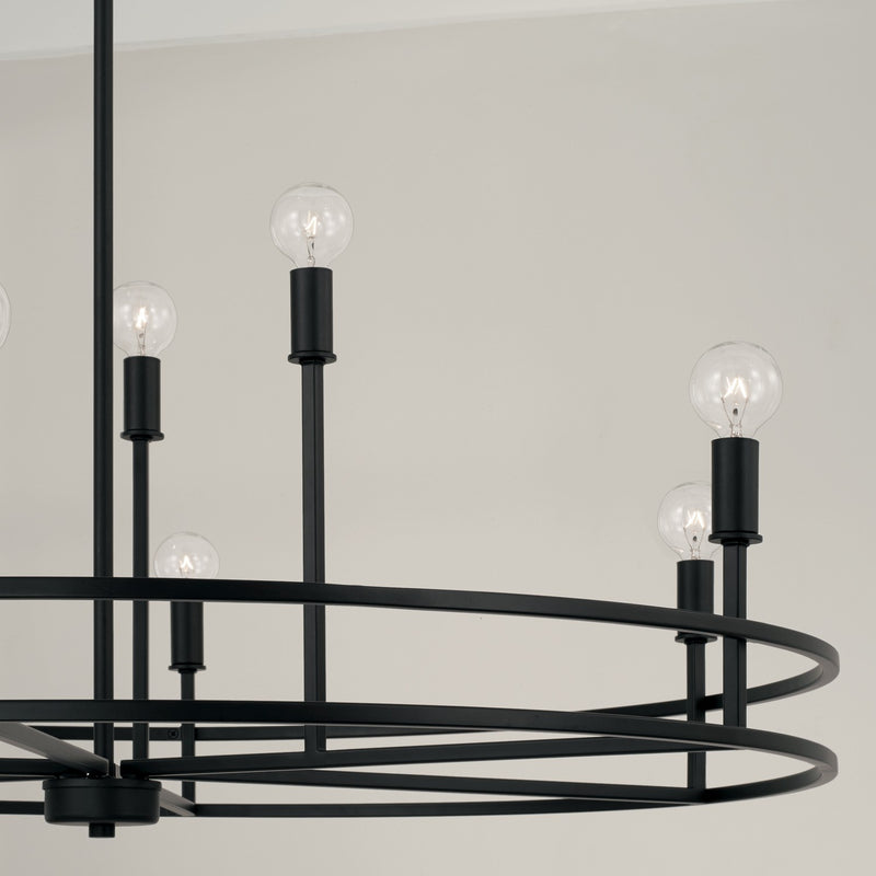 Capital Lighting 448791MB Fuller Nine Light Chandelier, Matte Black Alternate Image 3.jpg
