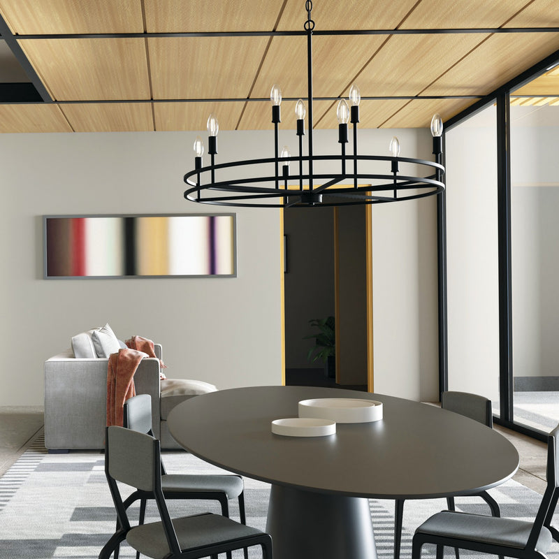 Capital Lighting 448791MB Fuller Nine Light Chandelier, Matte Black Alternate Image 4.jpg