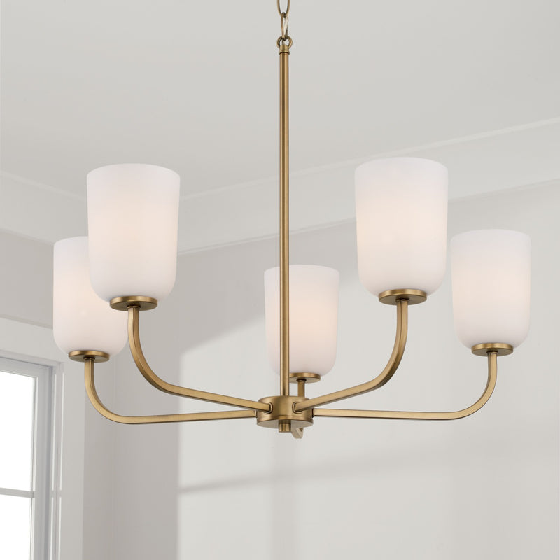 Capital Lighting 448851AD-542 Lawson Five Light Chandelier, Aged Brass Alternate Image 2.jpg