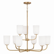 Capital Lighting 448891AD-542 Lawson Nine Light Chandelier, Aged Brass Alternate Image.jpg