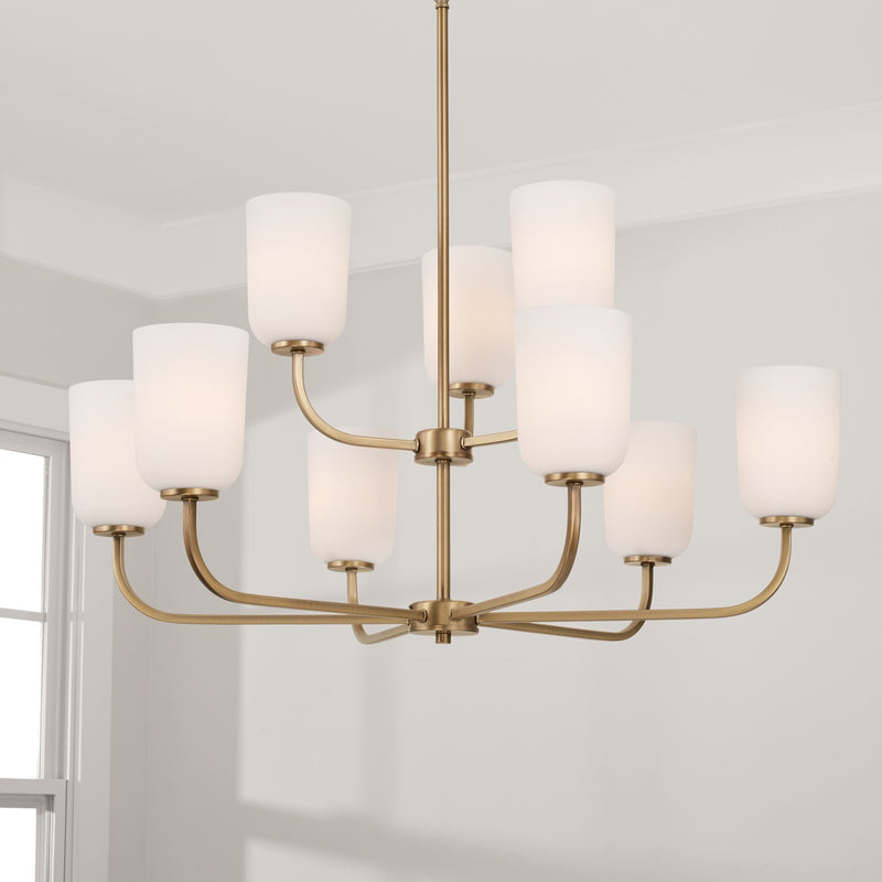 Capital Lighting 448891AD-542 Lawson Nine Light Chandelier, Aged Brass Alternate Image 2.jpg