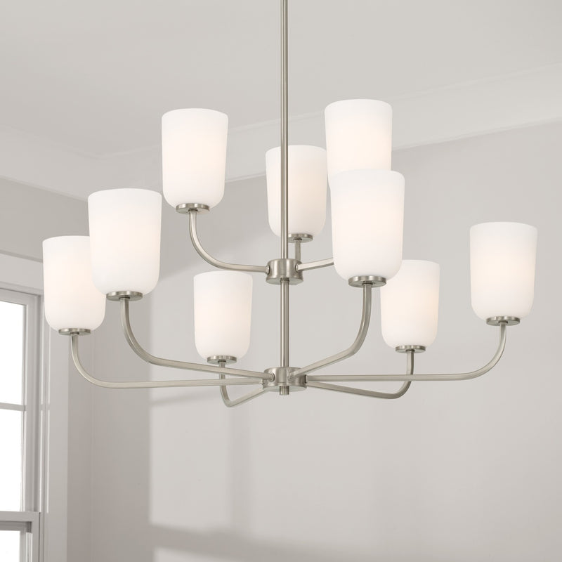 Capital Lighting 448891BN-542 Lawson Nine Light Chandelier, Brushed Nickel Alternate Image 2.jpg