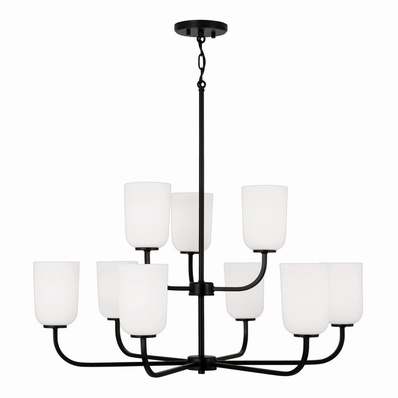 Capital Lighting 448891MB-542 Lawson Nine Light Chandelier, Matte Black Alternate Image.jpg