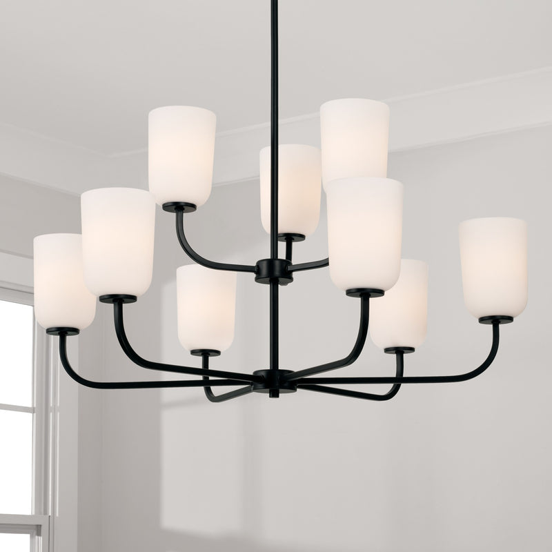 Capital Lighting 448891MB-542 Lawson Nine Light Chandelier, Matte Black Alternate Image 2.jpg