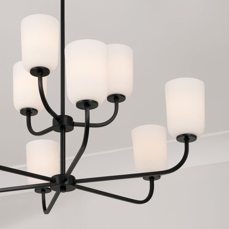 Capital Lighting 448891MB-542 Lawson Nine Light Chandelier, Matte Black Alternate Image 3.jpg
