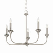 Capital Lighting 448951BN Presley Five Light Chandelier, Brushed Nickel Alternate Image 2.jpg