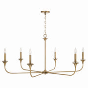 Capital Lighting 448961AD Presley Six Light Chandelier, Aged Brass Alternate Image.jpg