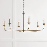 Capital Lighting 448961AD Presley Six Light Chandelier, Aged Brass Alternate Image 2.jpg