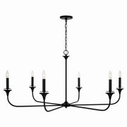 Capital Lighting 448961MB Presley Six Light Chandelier, Matte Black Alternate Image.jpg