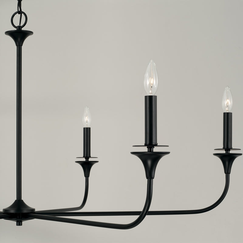 Capital Lighting 448961MB Presley Six Light Chandelier, Matte Black Alternate Image 3.jpg