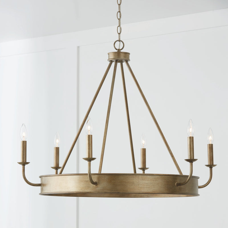 Capital Lighting 449261ML Nole Six Light Chandelier, Mystic Luster Alternate Image 2.jpg