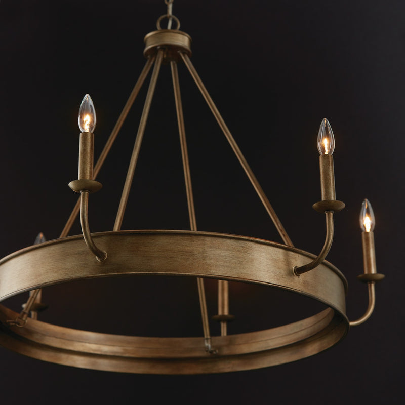 Capital Lighting 449261ML Nole Six Light Chandelier, Mystic Luster Alternate Image 4.jpg