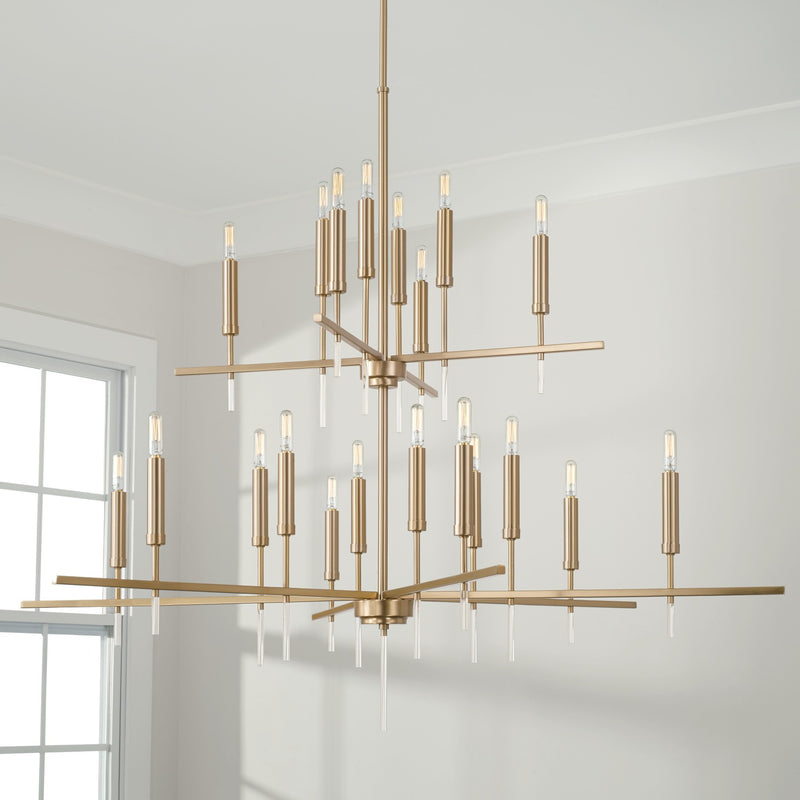 Capital Lighting 449302MA Elora 20 Light Chandelier, Matte Brass Alternate Image 2.jpg