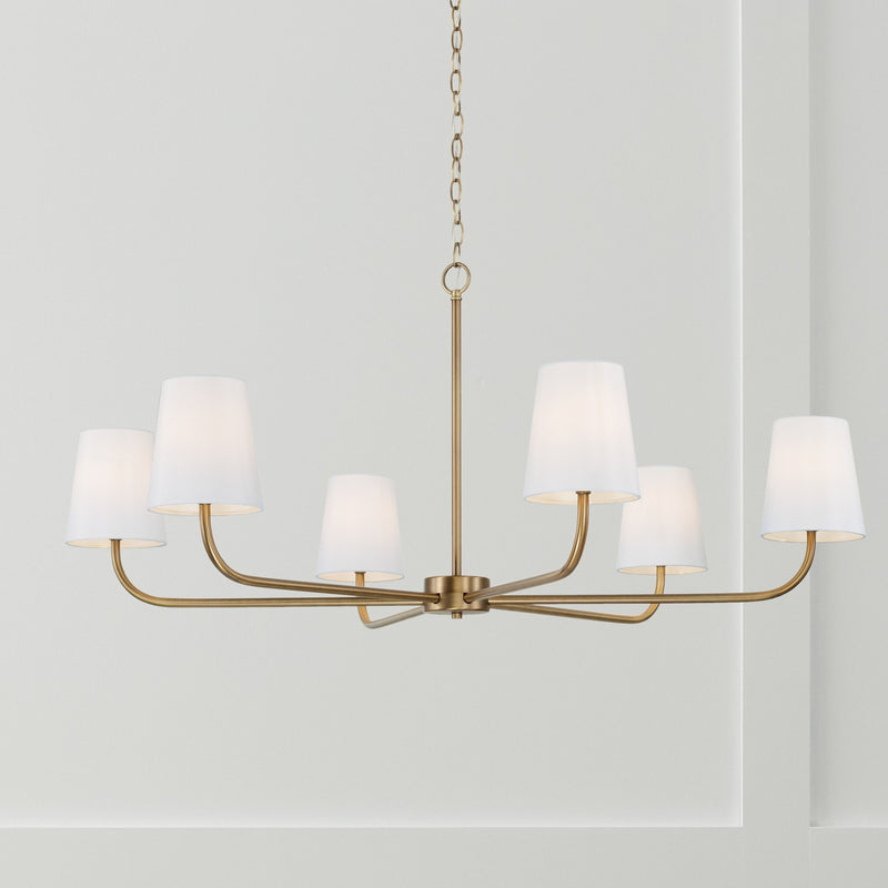 Capital Lighting 449461AD-706 Brody Six Light Chandelier, Aged Brass Alternate Image 2.jpg