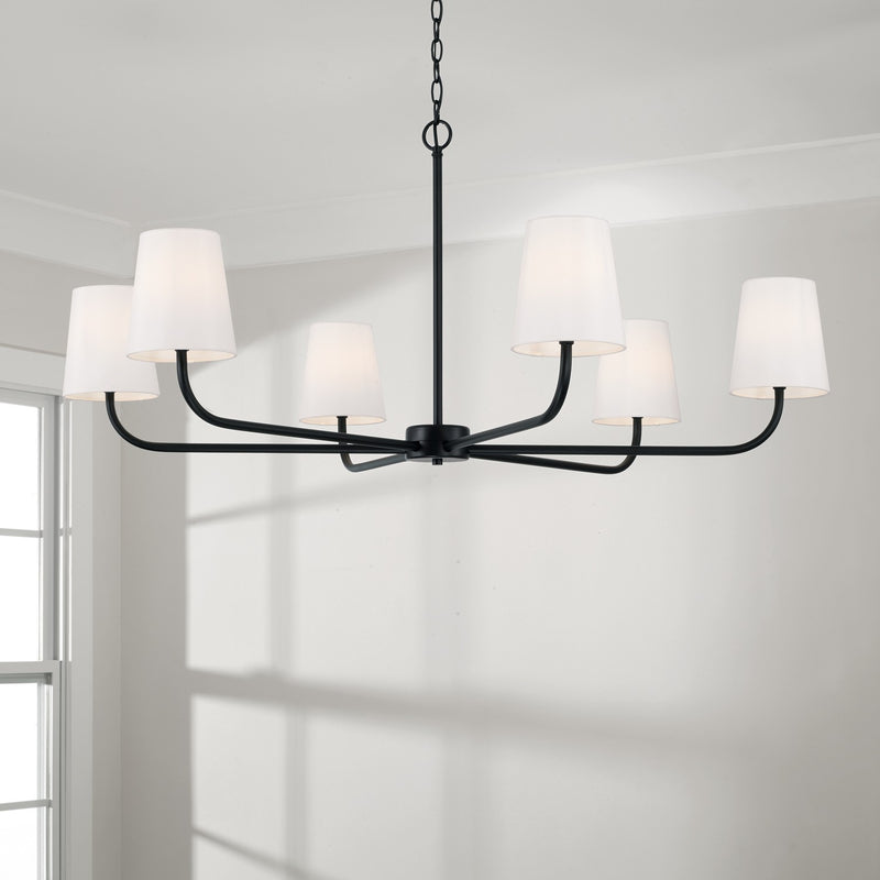 Capital Lighting 449461MB-706 Brody Six Light Chandelier, Matte Black Alternate Image 2.jpg