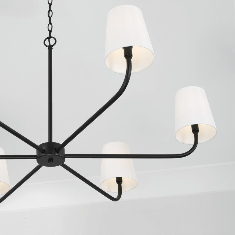 Capital Lighting 449461MB-706 Brody Six Light Chandelier, Matte Black Alternate Image 3.jpg