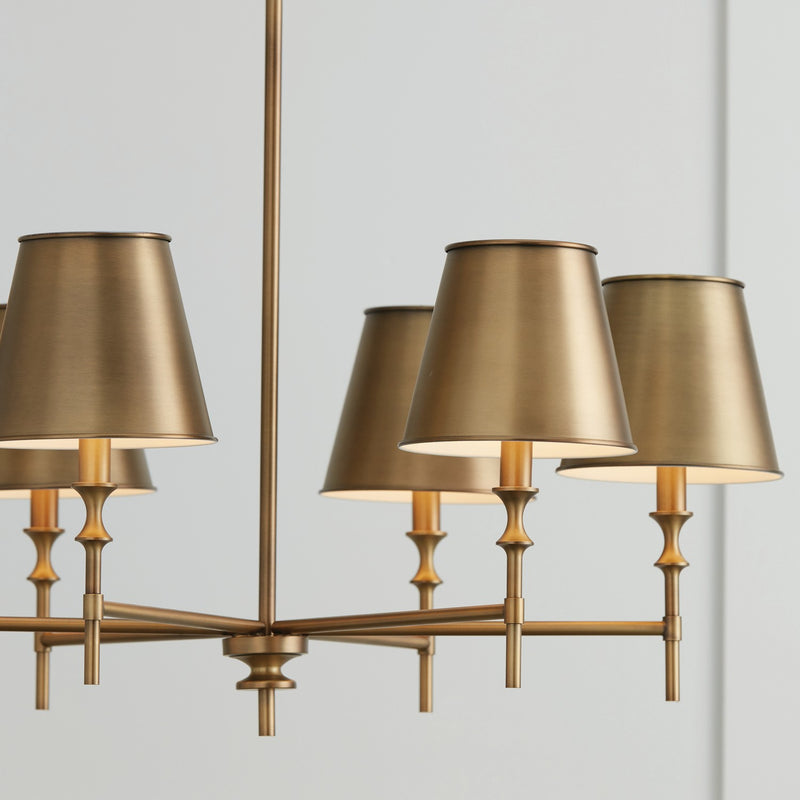 Capital Lighting 449761AD-707 Whitney Six Light Chandelier, Aged Brass Alternate Image.jpg