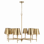 Capital Lighting 449781AD-707 Whitney Eight Light Chandelier, Aged Brass Alternate Image.jpg