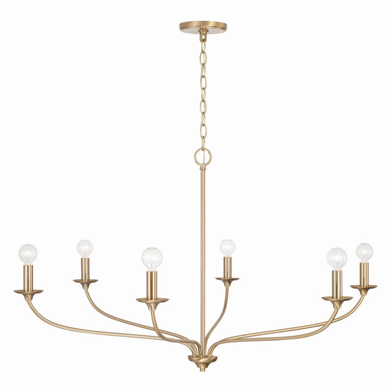 Capital Lighting 449961MA Dolan Six Light Chandelier, Matte Brass Alternate Image.jpg