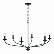 Capital Lighting 449961MB Dolan Six Light Chandelier, Matte Black Alternate Image.jpg