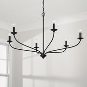 Capital Lighting 449961MB Dolan Six Light Chandelier, Matte Black Alternate Image 2.jpg