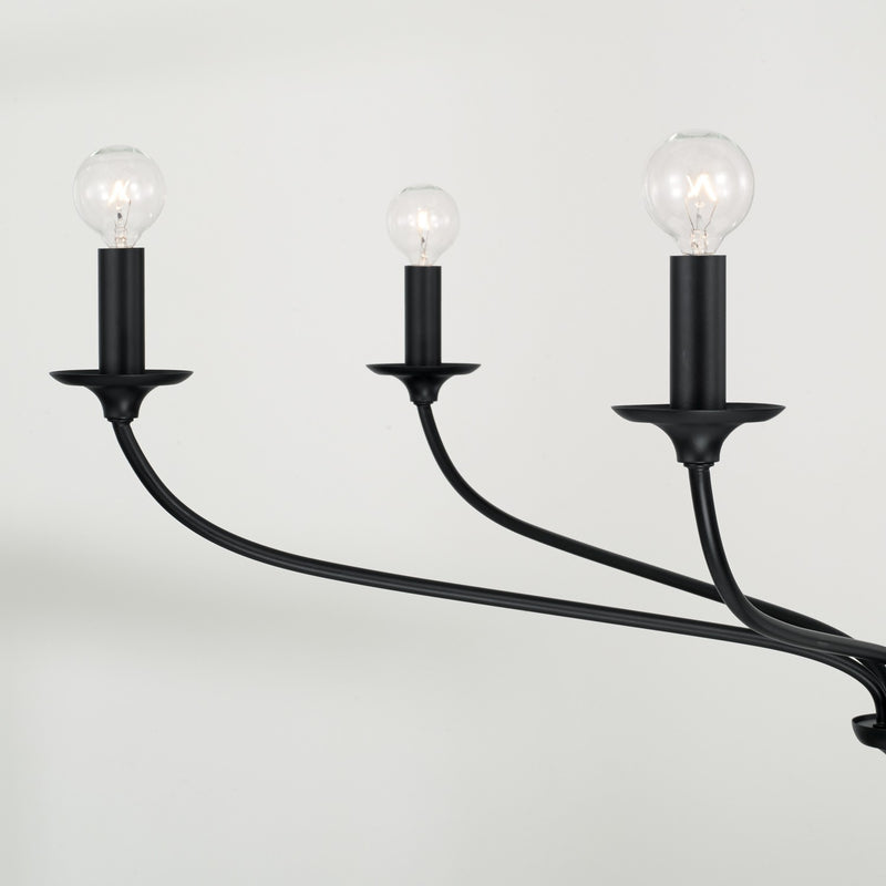 Capital Lighting 449961MB Dolan Six Light Chandelier, Matte Black Alternate Image 3.jpg