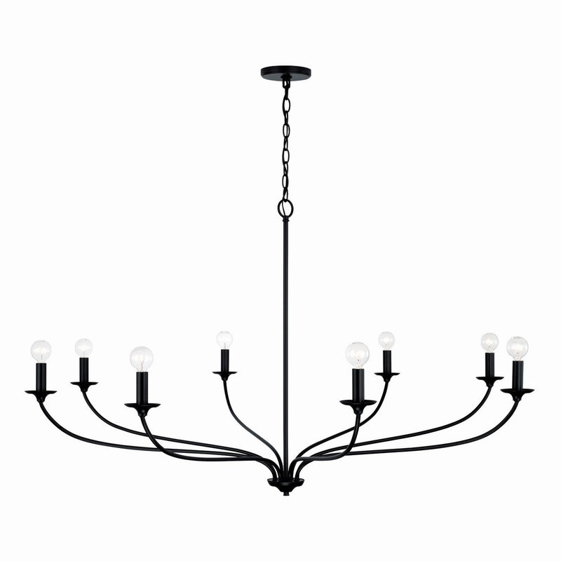 Capital Lighting 449981MB Dolan Eight Light Chandelier, Matte Black Alternate Image.jpg