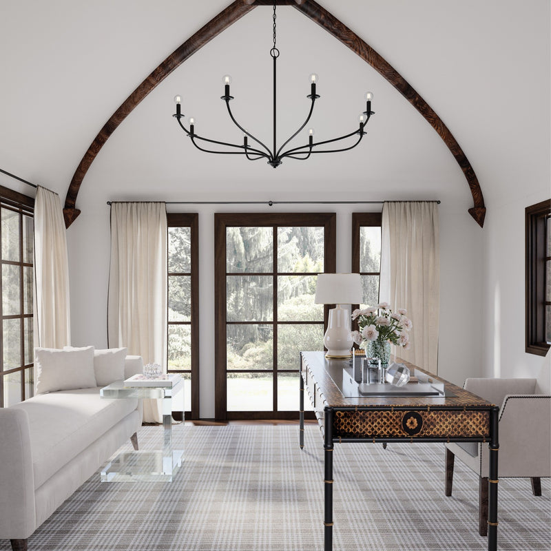 Capital Lighting 449981MB Dolan Eight Light Chandelier, Matte Black Alternate Image 4.jpg