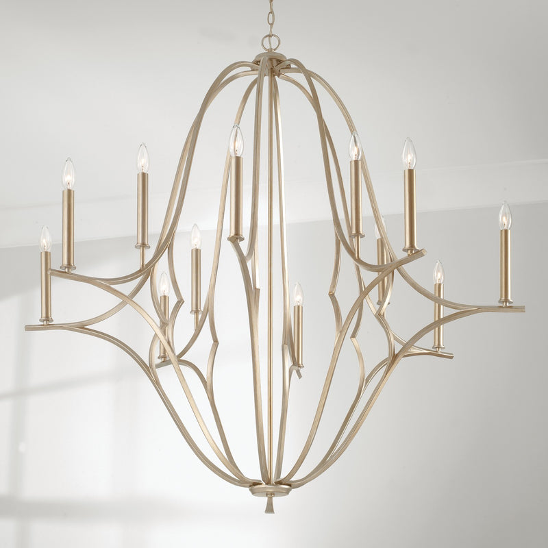 Capital Lighting 450001BS Claire 12 Light Chandelier, Brushed Champagne Alternate Image 3.jpg