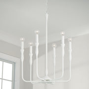 Capital Lighting 450361XW Paloma Six Light Chandelier, Textured White Alternate Image 2.jpg