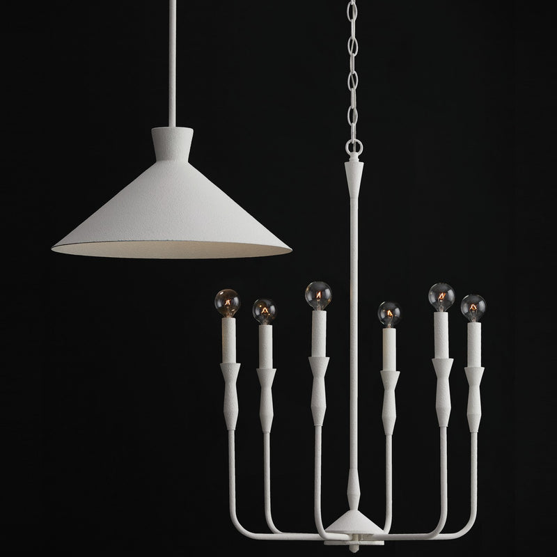 Capital Lighting 450361XW Paloma Six Light Chandelier, Textured White Alternate Image 4.jpg